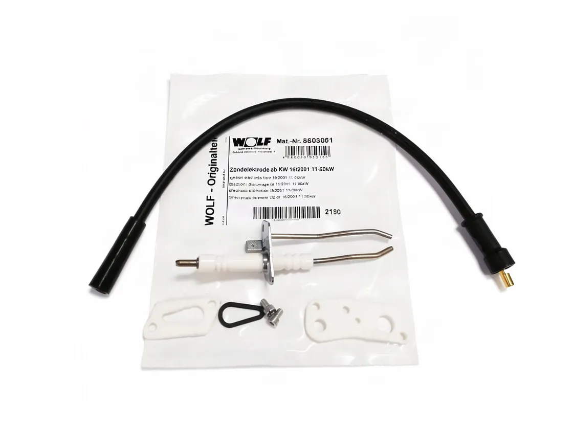 Electrodo Wolf CGBK20/24 - CGB35/50 - CGBK40/35 - TGB20 - TGB40/60 encendido, referencia 8603061