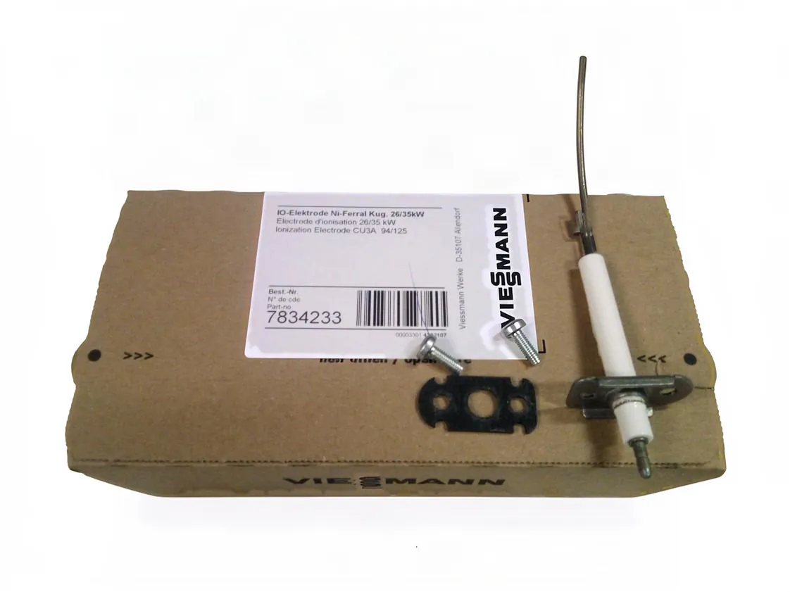 Electrodo Viessmann Vitodens 300W WB3C 26KW ionización, referencia 7834233