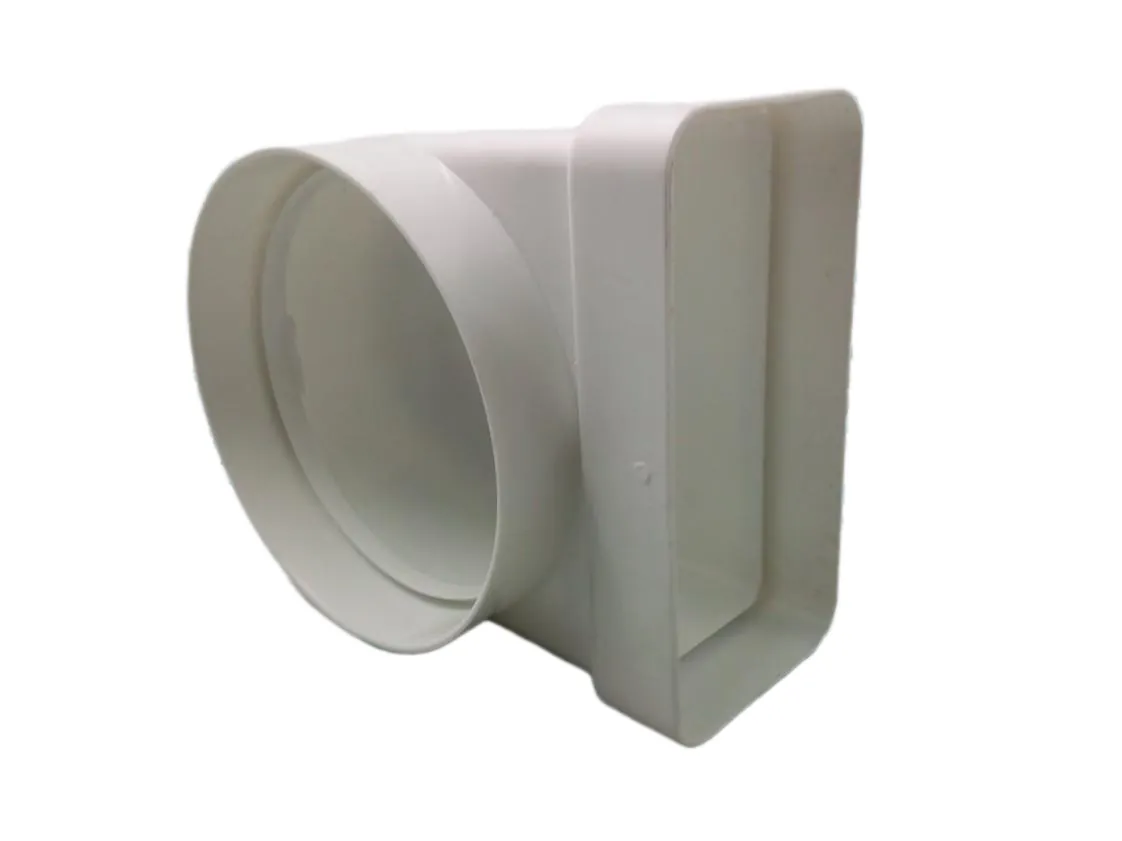 Gomito combinato Ø100 - 55 x 110mm. Rettangolare, Tondo, Cappa Aspirante, codice ricambio OP-023438