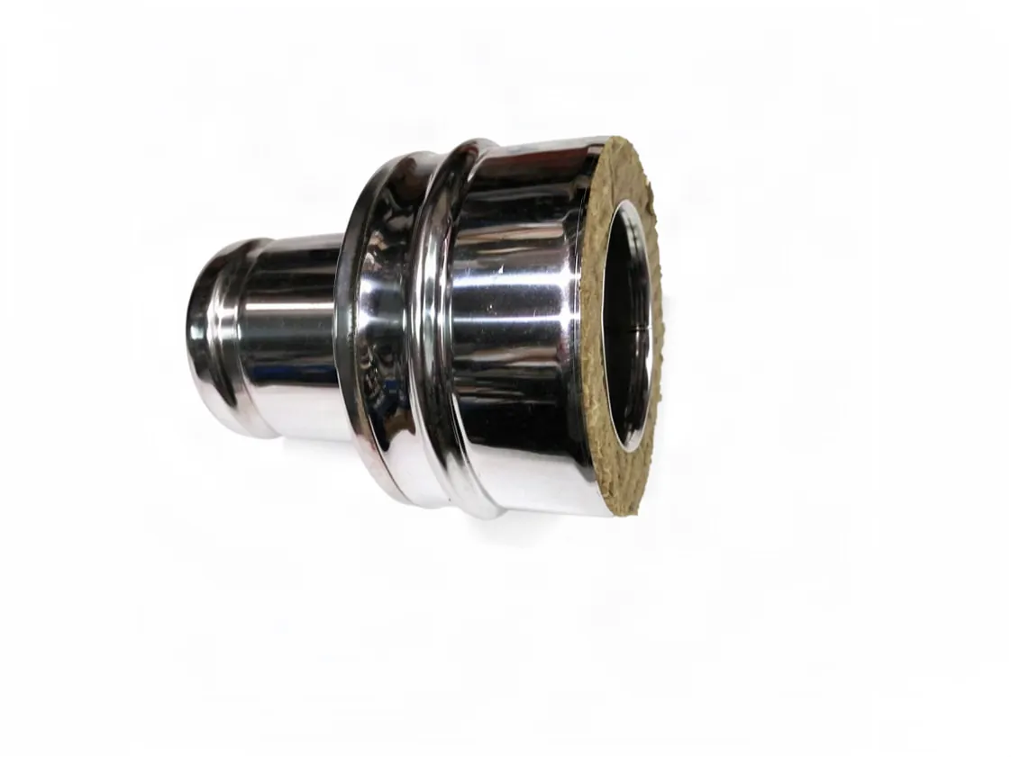 Boiler adapter pipe 080 Inox316 twin wall, part number 8ADPSPDP316