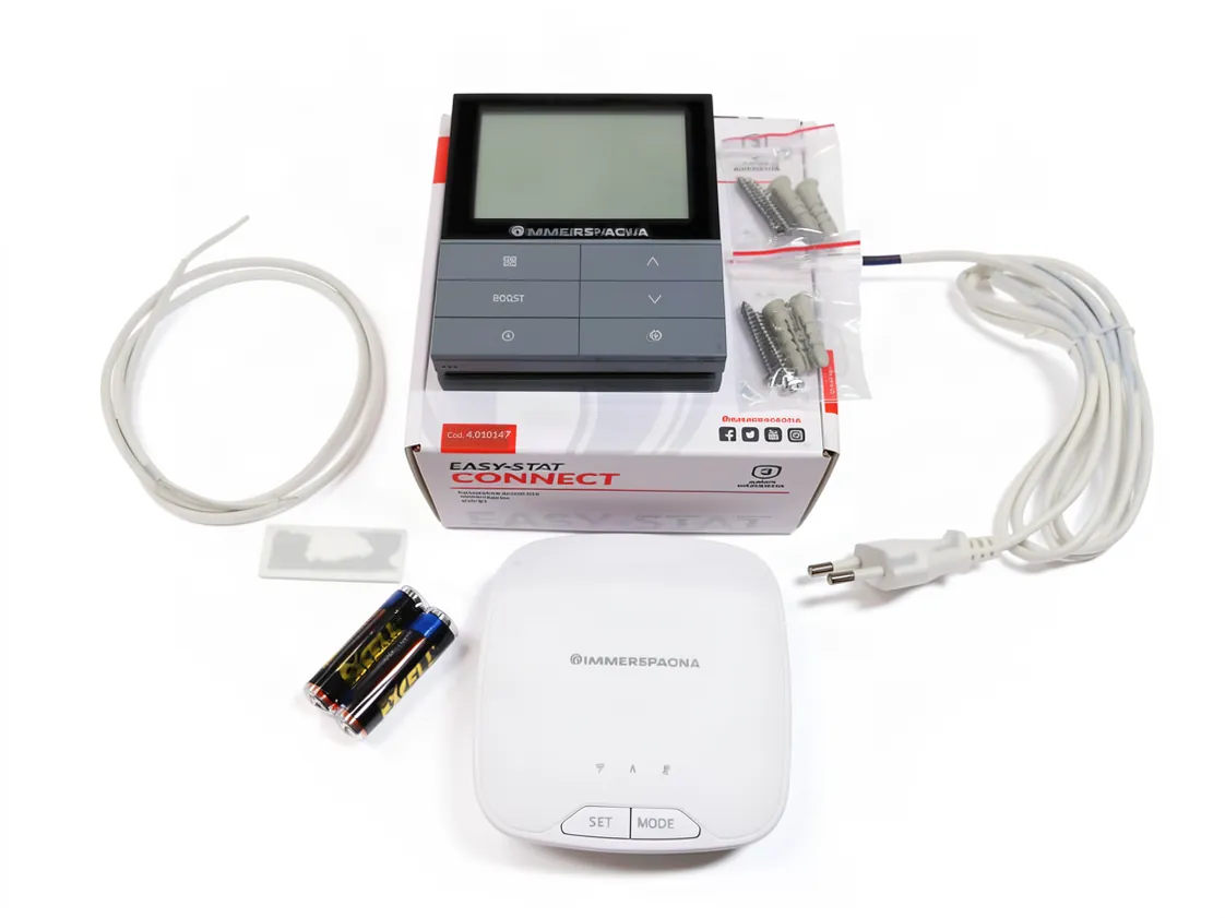 Uhrenthermostat Immergas Easy-Stat Connect WiFi digital wöchentlich Funk, Open Therm oder traditionelle Kommunikation, WiFi Wege, Teilenummer 4.010147