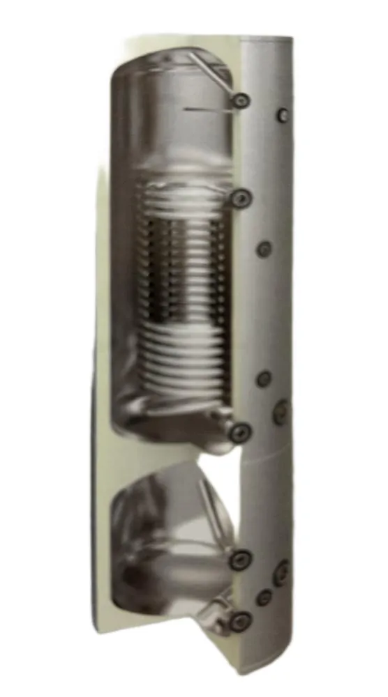 Gecombineerd Multifunctioneel Voorraadvat Immergas DC-INOX200. Med.Ø620x1670mm.(200 liter warm tapwater + 90 liter buffer, onderdeelnummer 4.010107