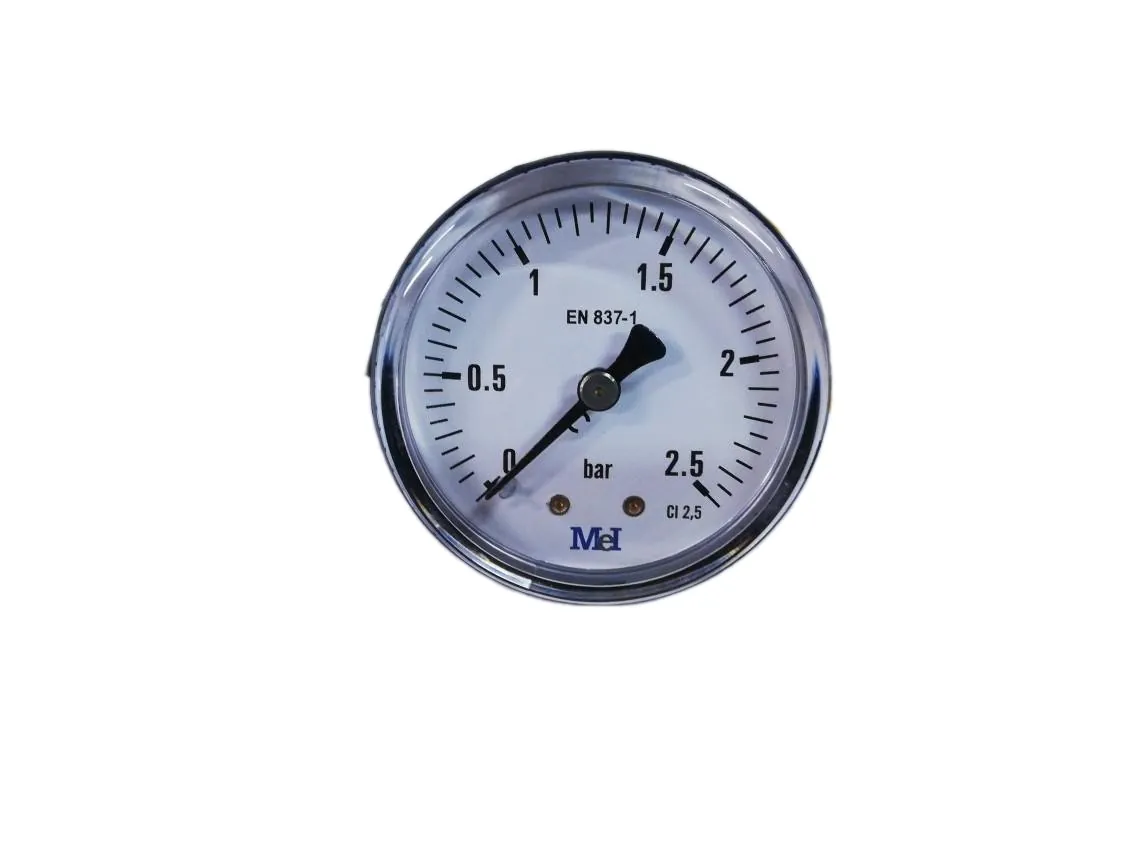 Pressure gauge 0-02.5 bar 1/4M Ø50mm rear, part number WP-027395