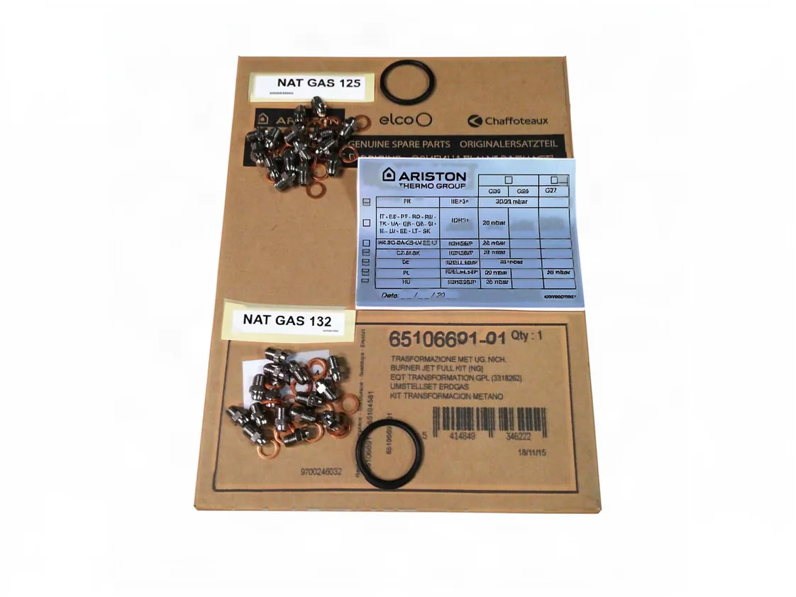 Ariston Erdgas Umrüstungs-Set, Teilenummer 65106691-01