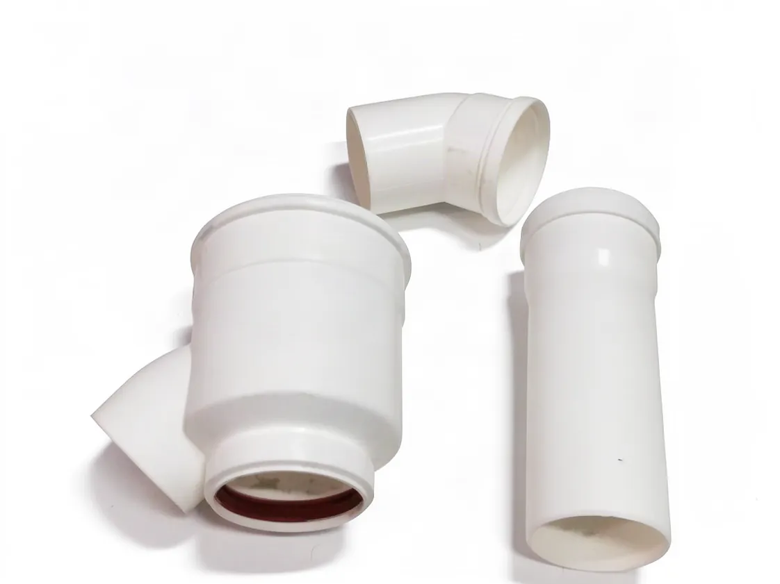 Dual-flow 80-80 to coaxial 80/125mm adapter. Polypropylene union, part number 80808125ADAP5