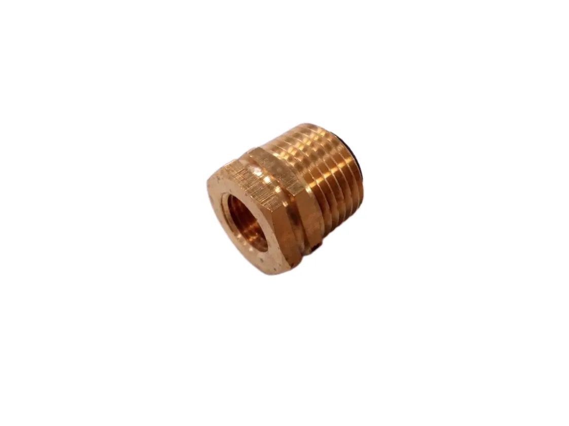 Domusa 1/2M Compatible Reducer - 1/4H Pressure Gauge Test Point, part number CELC000050-C