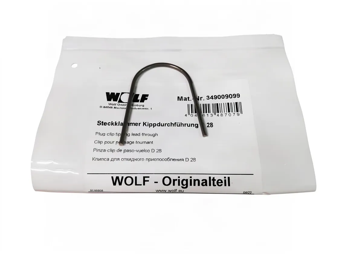 Pinza amperometrica Wolf clip passo ribaltamento Ø28, codice ricambio 349009099