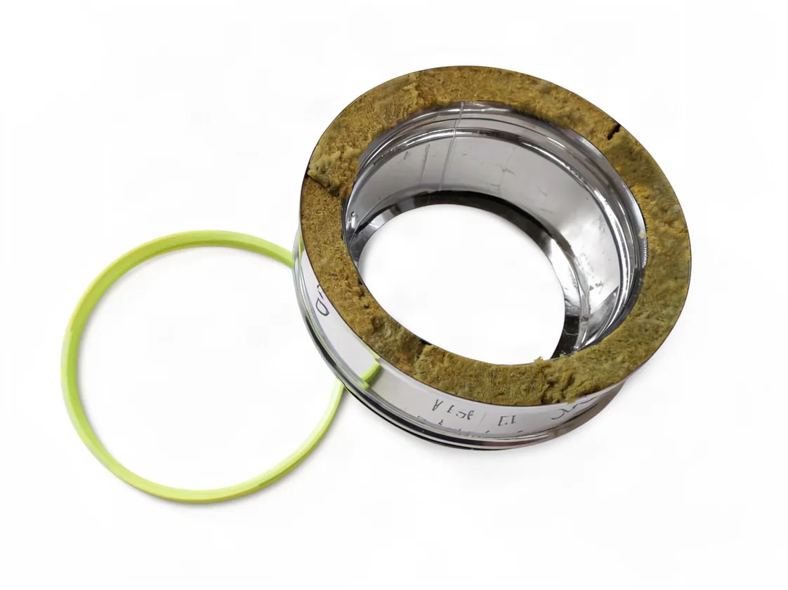 Boiler adapter pipe 150 to 130 boiler Inox316 twin wall, part number 135150TAPEADAPTDP316
