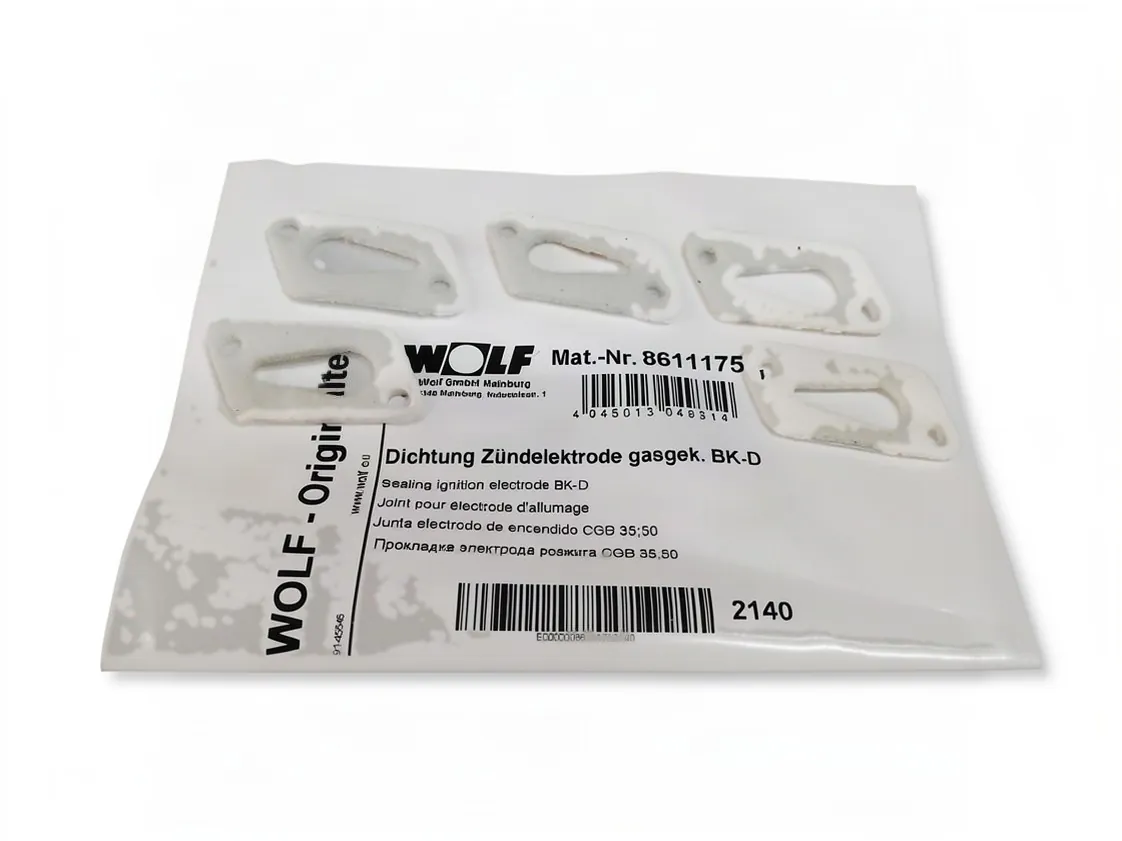 Junta electrodo Wolf CGB35 Encendido (Kit 5 uds), referencia 8611175