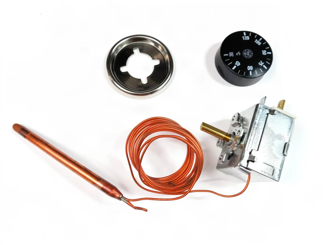Thermostat régulation 30-120º Avec capillaire 2000mm Universel, référence ZO-015167