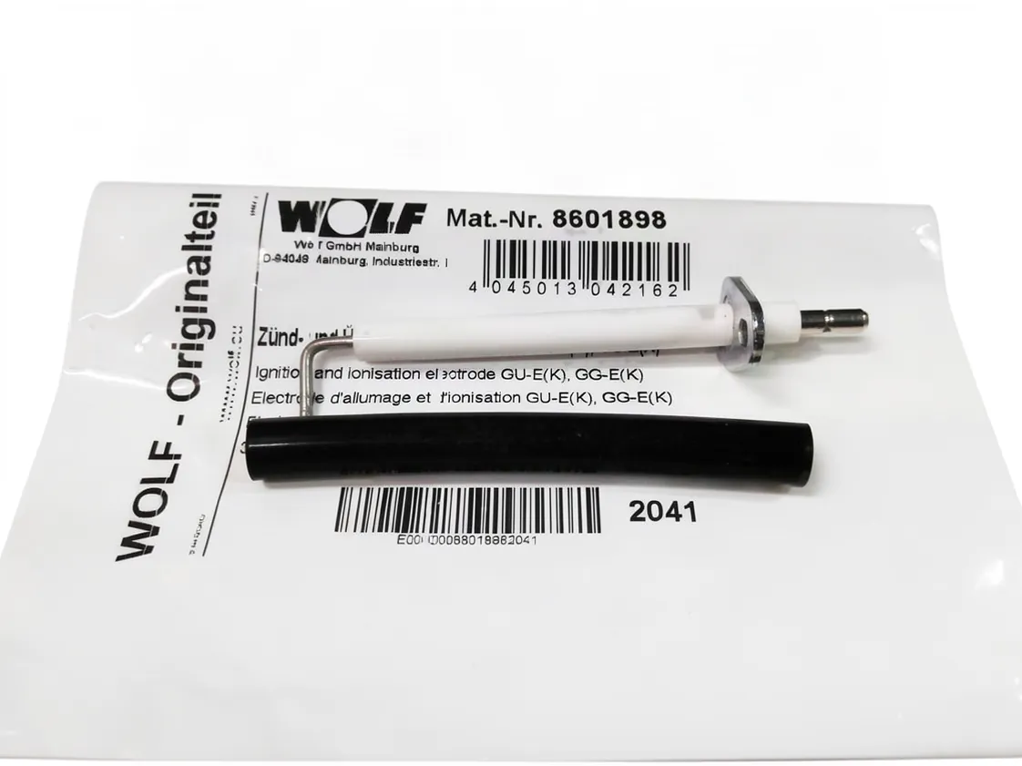 Elettrodo Wolf GGEK24 accensione / ionizzazione (antig.2796290), codice ricambio 8601898