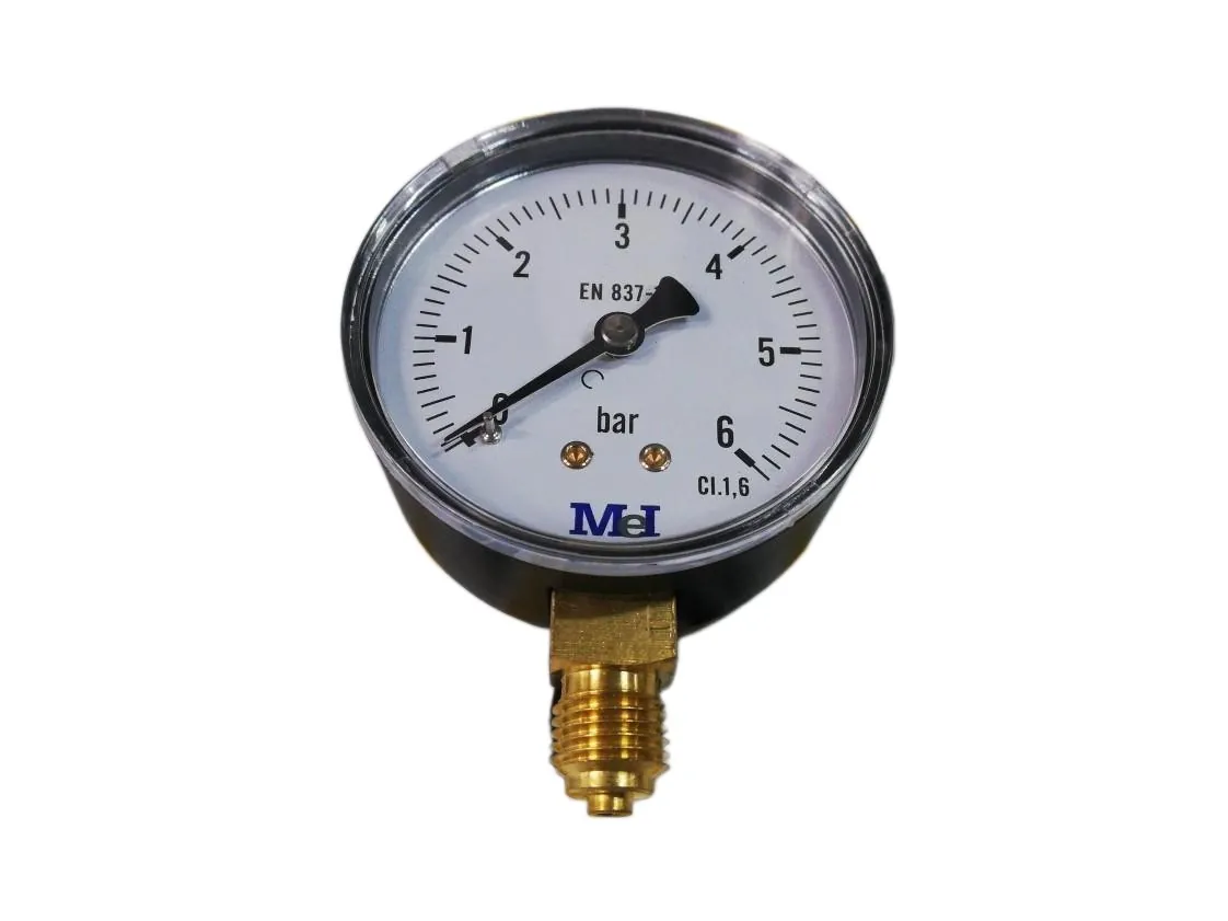 Pressure gauge 0-06 bar 1/4M Ø63mm vertical, part number EF-026946