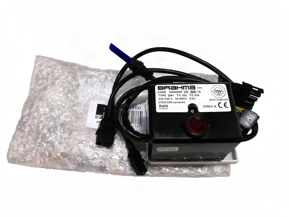 Boîte de contrôle brûleur fioul Ferroli Sun G6 (Brahma Type FR1-Type GR1) (3041800 - 38901140)18049099, référence Q39834260