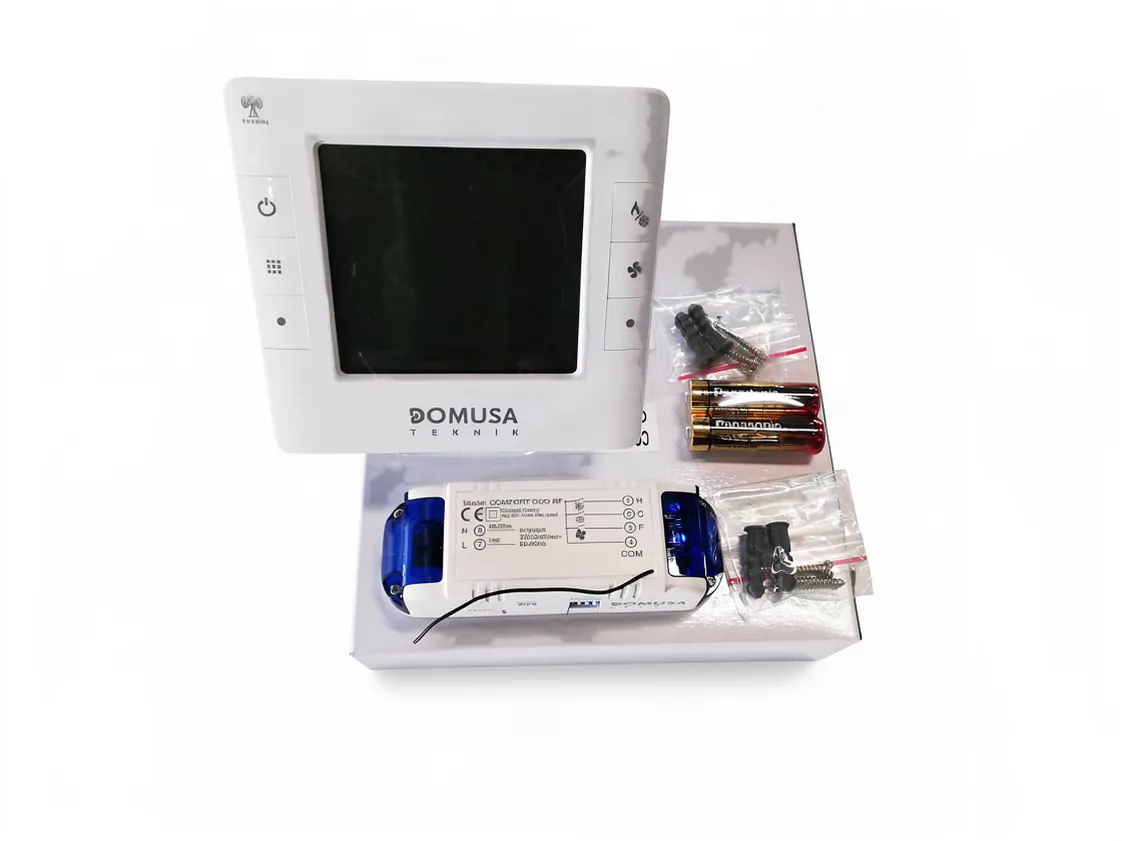 Termostato senza fili programmabile Domusa Mod. comfort DUO, per dual clima HT, codice ricambio CELC000523