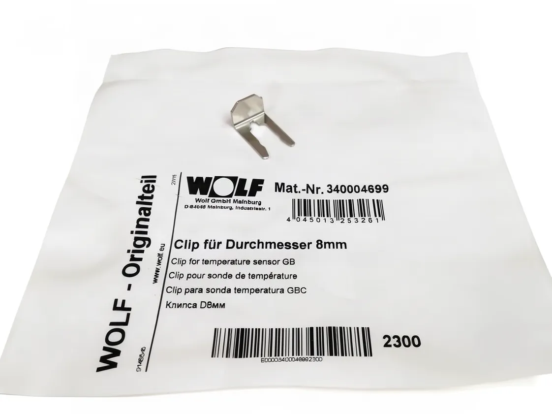 Clip Wolf CGB K 40/35 sonda temperatura, referencia 340004699