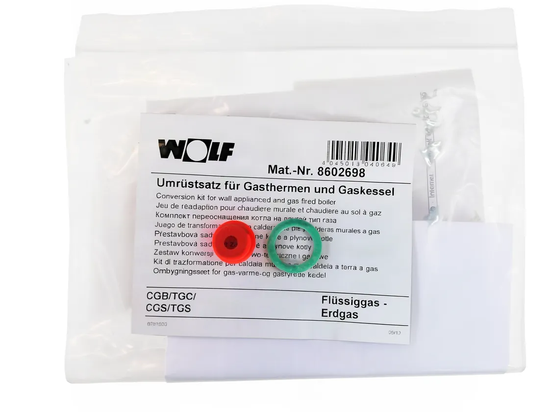 Wolf CGB K20 aardgas ombouwset, onderdeelnummer 8602698
