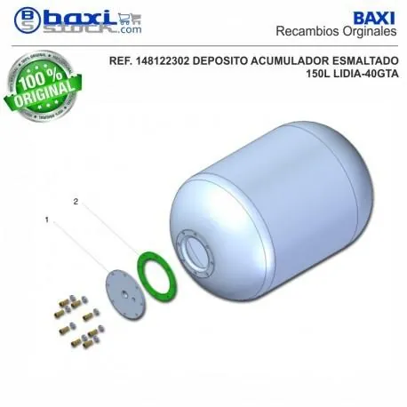Acumulador Baxi Roca Lidia 40 GTA 150L, referencia 148122302