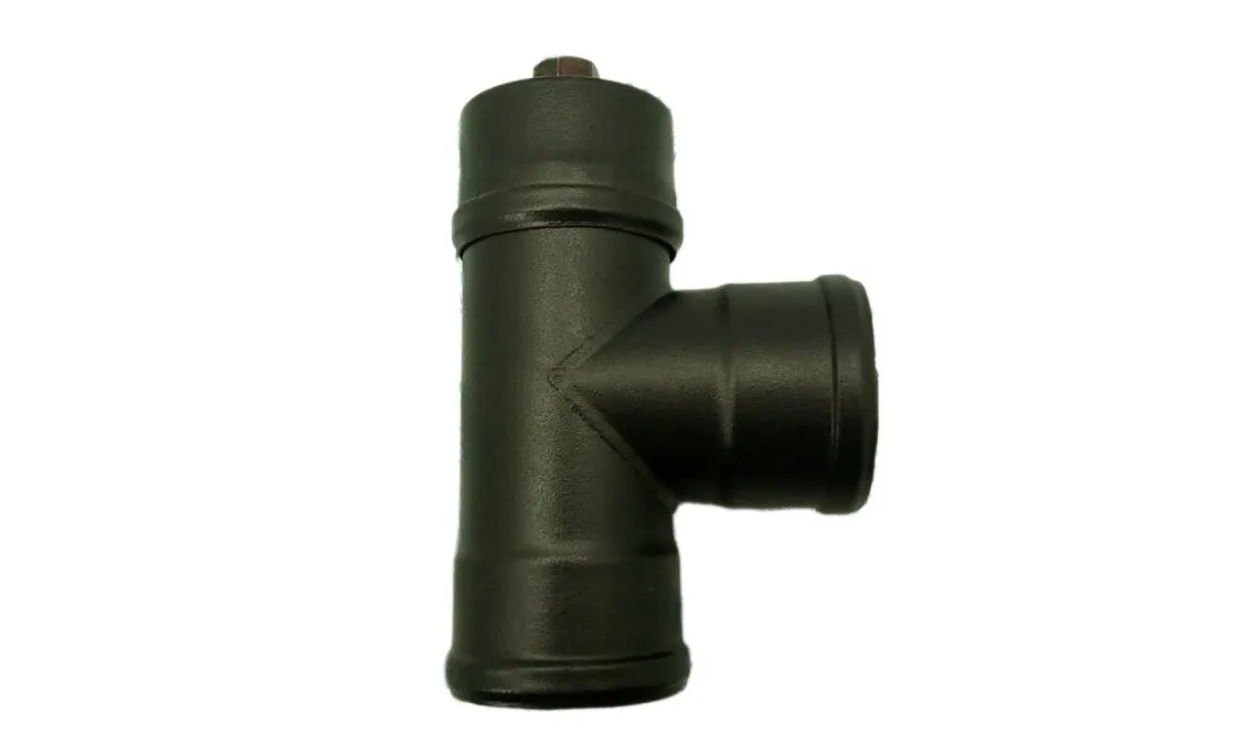 TE 080 x 90º MHH con tapa Vitrificado Negro (practic), referencia 096015