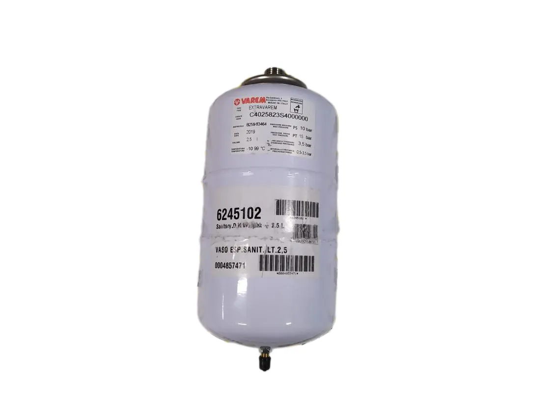 Expansievat warm tapwater 002.5L. Sime Format 30/60 BF (2,5L-1/2-Ø130x270mm), onderdeelnummer 6245102