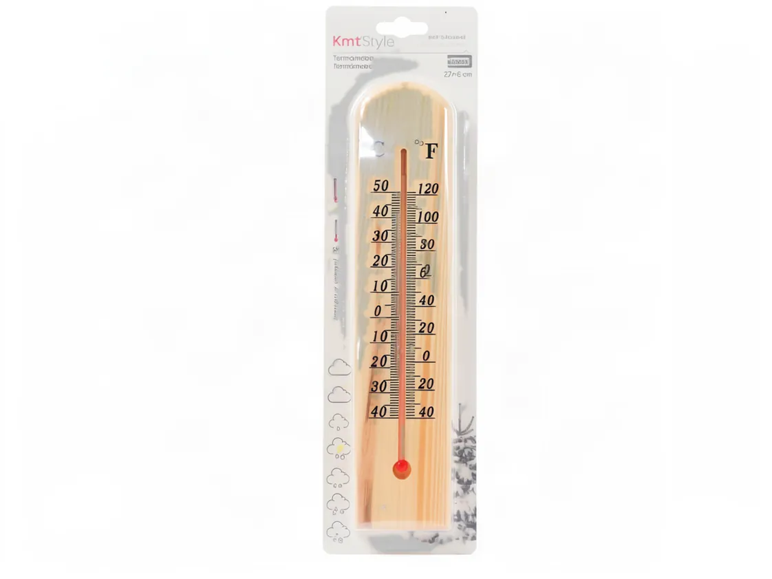 Room thermometer wood -40º to +50º Med.27x6cm, part number XR-034475