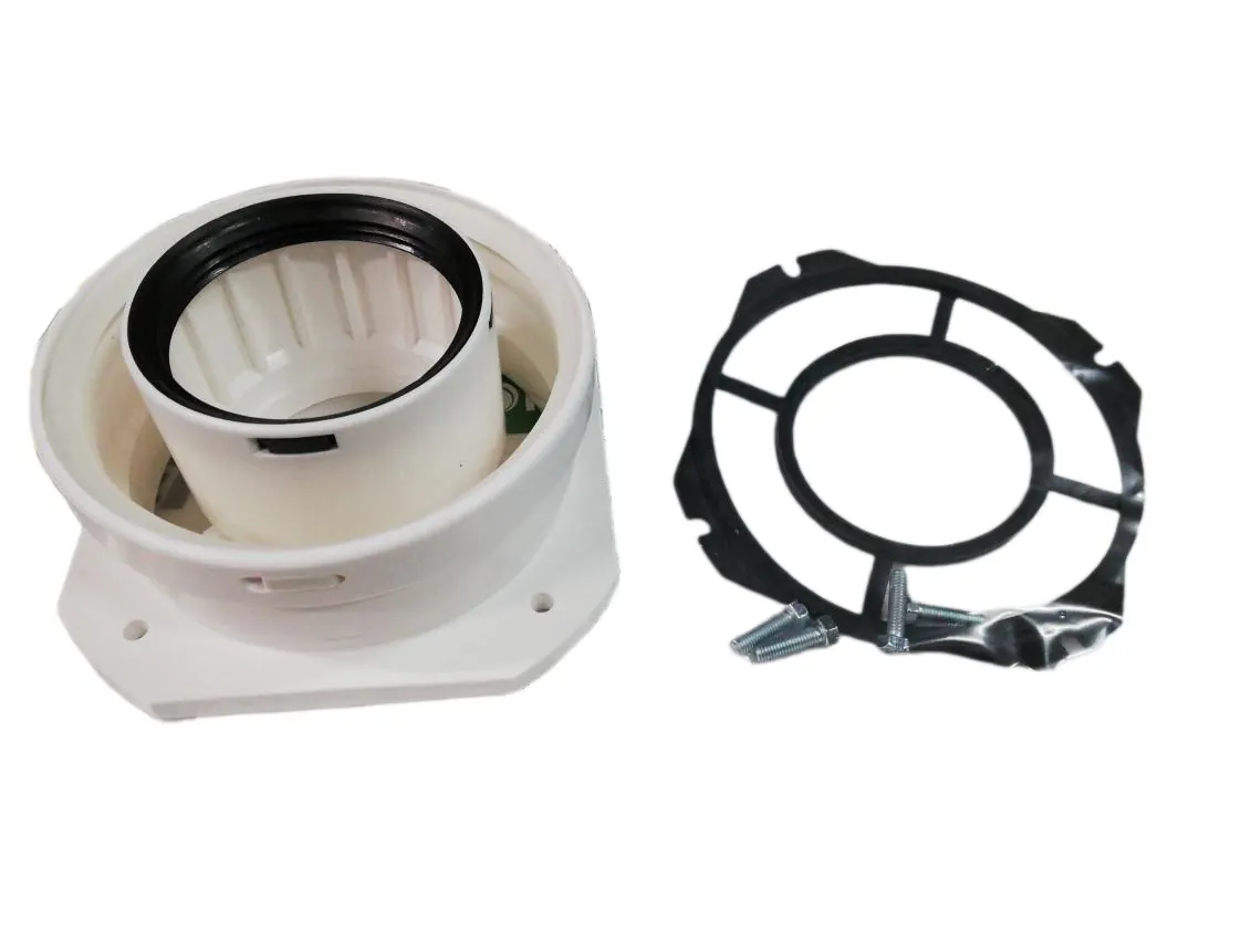Raised outlet Immergas 60/100 condensing polypropylene. Green Series, part number 3.012086
