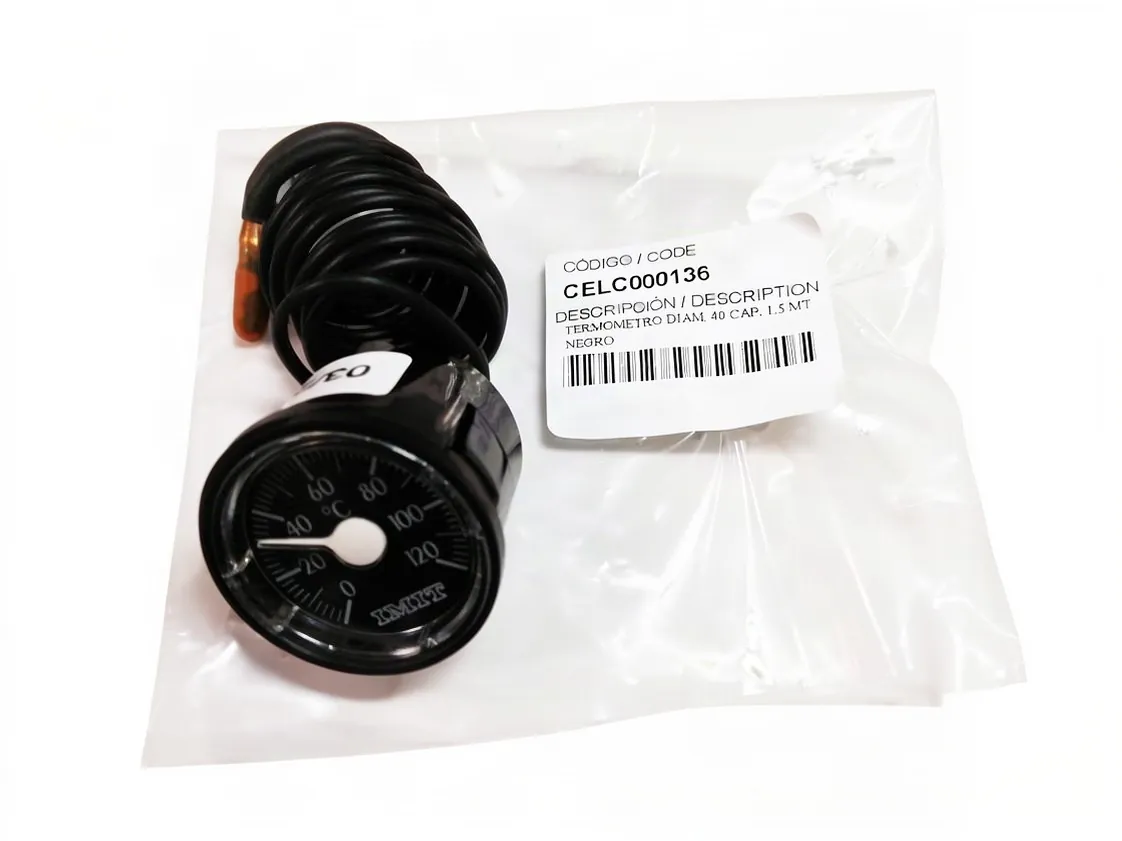 Termometro Domusa Clima Mix - Sirena - Ecogas - DS-Matic (Ø40-0/120º-1000mm) nero, codice ricambio CELC000136
