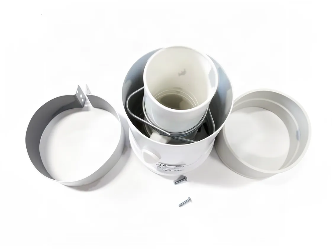 Raised outlet Ariston - Chafoteaux - Thermor 60/100 SPC Condensing boiler adapter polypropylene. Compatible with 074260, part number 610CVCHP15