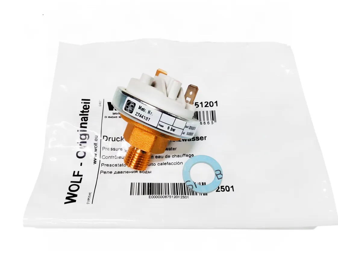 Presostato agua Wolf CGB75/100 - MGK - Cob minima, referencia 8751201