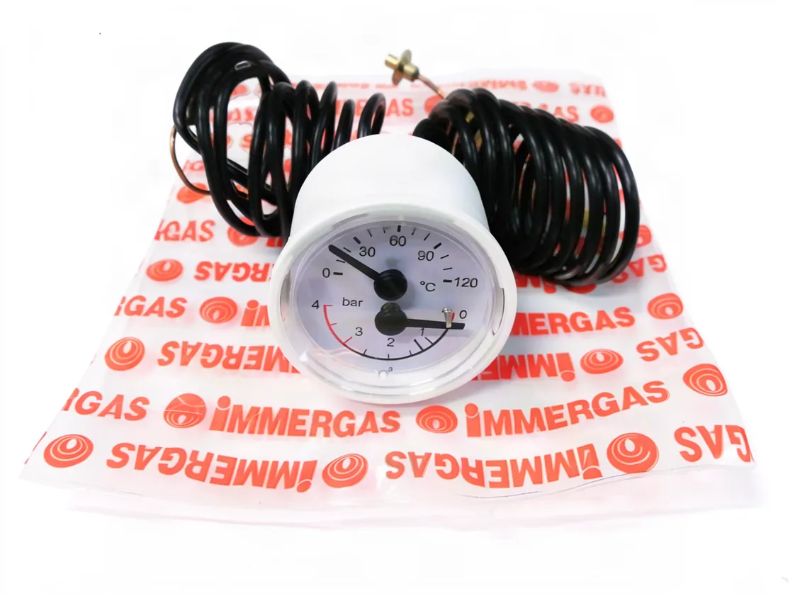 Thermomanometer Immergas Mini - Star (Ø40-0/4b-0/120º-1000mm-1/4M), Teilenummer 1.032801