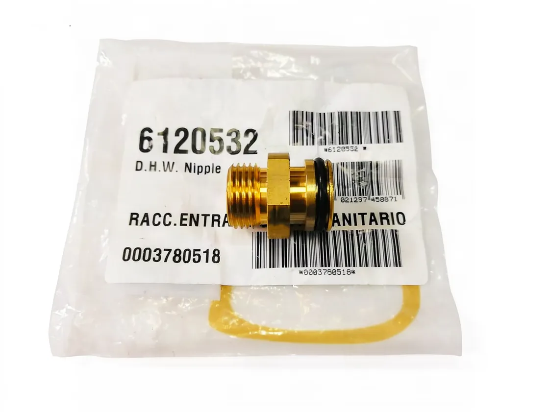Manicotto sanitario Sime LOW NOX 25BF con O-ring, codice ricambio 6120532
