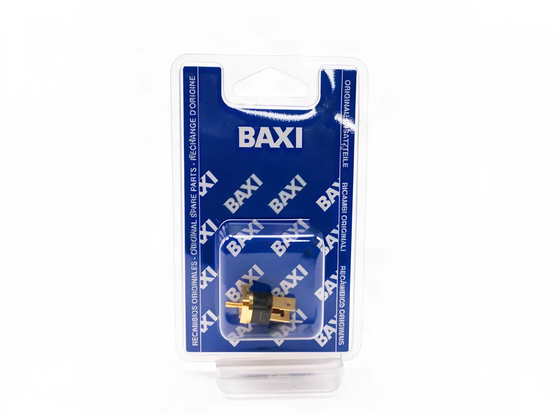 Klixon-thermostaat 075º verticaal met schroefdraad Baxi Bios 45F veiligheid handmatige reset, onderdeelnummer 125843483