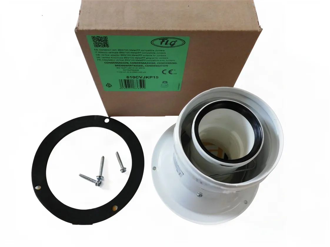 Raised outlet Junkers 80/110 condensing, part number 610CVJKP15
