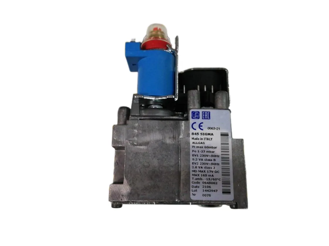 Válvula gas Fagor FA20E2N - FEB20E - FEE20 - FE20E/2B - FE24E - FE27E - FE24NOX - CA20EN - CE20E - FA23EN (Sit 845 azul plana), referencia MU1003600