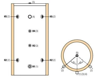 Depósito de inércia 100 L aço carbono pressão 4/6 bar ligações 45º 1110x480 mm, referência DIP010AC04RG