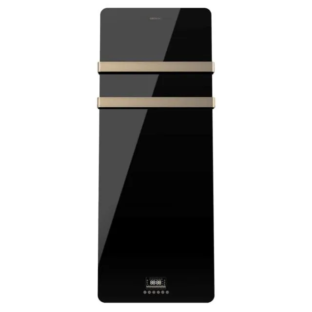 Sèche-serviettes électrique Cecotec Ready Warm 9890 Crystal Towel OldGold 850W Noir, référence 05811