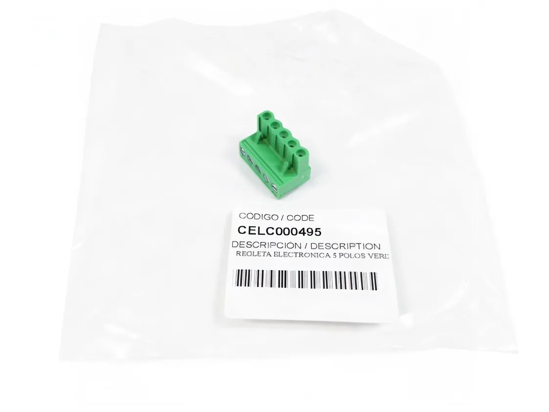 Clema Domusa 5 conexiones verde, referencia CELC000495