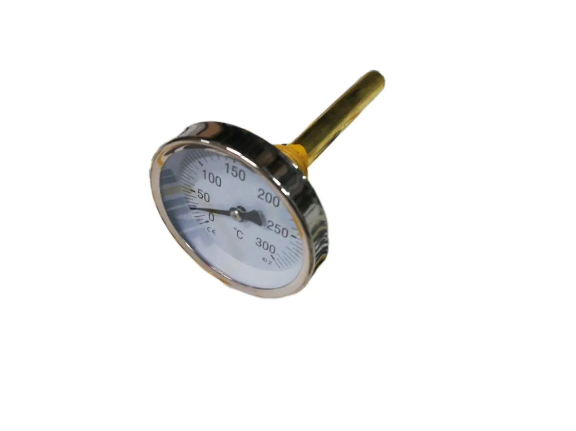 Thermometer 0-300º Horizontal Ø63mm and sheath 100mm, part number TQ-022113